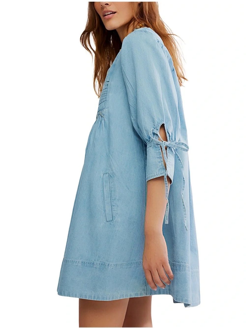 Free People Sonora Denim Mini Dress, Size XSMALL